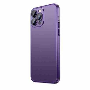 For iPhone 14 Pro Extremely Dazzling Frosted Electroplating Phone Case(Night Purple)