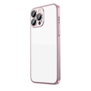 For iPhone 14 Pro Max Extremely Dazzling Frosted Electroplating Phone Case(Pink)