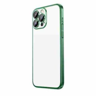 For iPhone 13 Extremely Dazzling Frosted Electroplating Phone Case(Green)