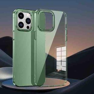 For iPhone 13 Pro Extreme Series Big Hole HD PC Phone Case(Transparent Green)