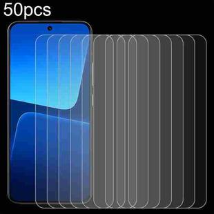 For Xiaomi 13 50pcs 0.26mm 9H 2.5D Tempered Glass Film