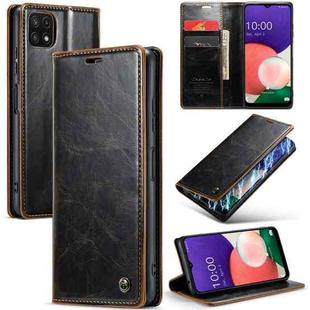 For Samsung Galaxy A22 5G / F42 5G CaseMe 003 Crazy Horse Texture Leather Phone Case(Coffee)