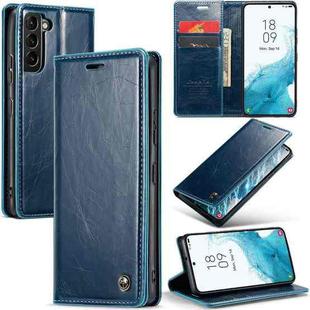 For Samsung Galaxy S22+ 5G CaseMe 003 Crazy Horse Texture Leather Phone Case(Blue)
