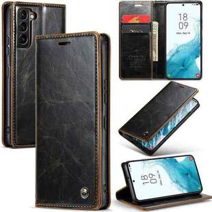 For Samsung Galaxy S22+ 5G CaseMe 003 Crazy Horse Texture Leather Phone Case(Coffee)