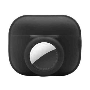 For AirPods Pro 2 / AirTag 2 in 1 Shockproof Full Coverage Silicone Protective Case(Black)