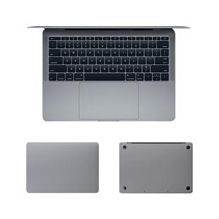 For MacBook Pro 15.4 inch A1286 (with Optical Drive) 4 in 1 Upper Cover Film + Bottom Cover Film + Full-support Film + Touchpad Film Laptop Body Protective Film Sticker(Space Gray)