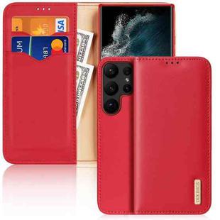 For Samsung Galaxy S23 Ultra 5G DUX DUCIS Hivo Series Cowhide Texture Leather Phone Case(Red)