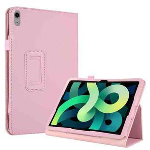 For iPad 10th Gen 10.9 2022 Litchi Texture Leather Smart Tablet Case with Holder(Pink)