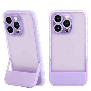 For iPhone 14 Invisible Holder Phone Case(Purple)