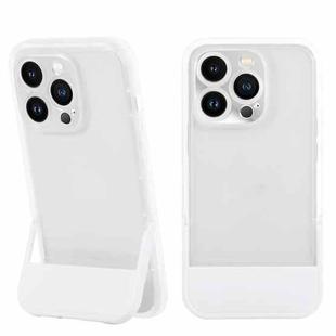 For iPhone 14 Invisible Holder Phone Case(White)