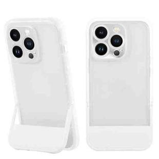 For iPhone 14 Pro Invisible Holder Phone Case(White)