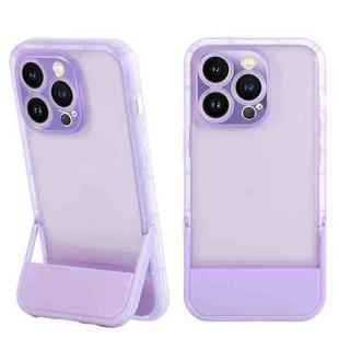For iPhone 14 Pro Max Invisible Holder Phone Case(Purple)