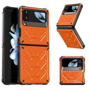 For Samsung Galaxy Z Flip4 5G SM-F721 Armored All-inclusive Shockproof Folding Phone Case(Orange)