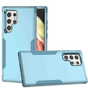 For Samsung Galaxy S23 Ultra 5G TPU + PC Shockproof Phone Case(Grey Green+Blue)