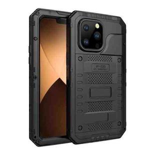 For iPhone 14 Pro Max Shockproof Waterproof Dustproof Metal + Silicone Phone Case(Black)