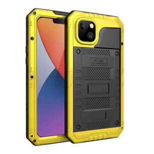 For iPhone 14 Shockproof Waterproof Dustproof Metal + Silicone Phone Case(Yellow)