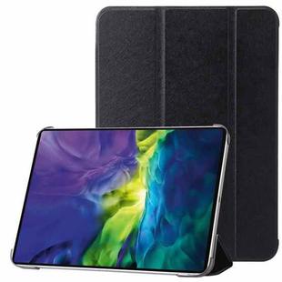 For iPad 10th Gen 10.9 2022 Silk Texture Three-fold Horizontal Flip Leather Tablet Case(Black)