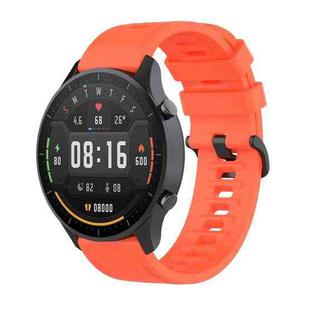 For Xiaomi Watch Color 22mm Quick Release Clasp Silicone Wrist Strap Watchband(Red Orange)