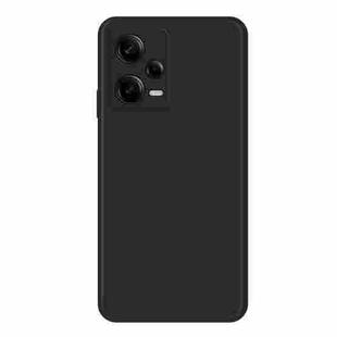For Xiaomi Redmi Note 12 Pro 5G Global Imitation Liquid Silicone Straight Edge Phone Case(Black)