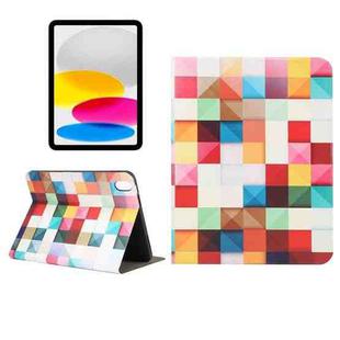 For iPad 10th Gen 10.9 2022 Painted Voltage Pen Slot Tablet Smart Case(Fantasy Cube)