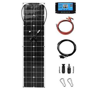 50W Single Board with 40A Controller PV System Solar Panel(White)