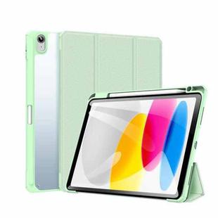 For iPad 10th Gen 10.9 2022 DUX DUCIS TOBY Series Antiskid Leather Smart Tablet Case(Green)