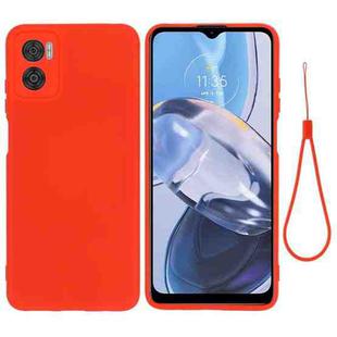 For Motorola Moto E22 / E22i Pure Color Liquid Silicone Shockproof Phone Case(Red)