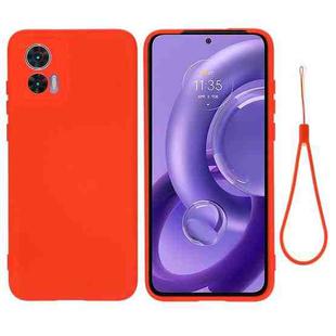 For Motorola Edge 30 Lite 5G / 30 Neo 5G Pure Color Liquid Silicone Shockproof Phone Case(Red)