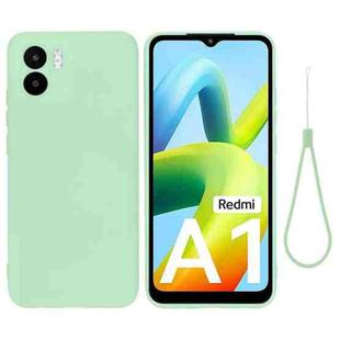 For Xiaomi Redmi A1 / A2 Pure Color Liquid Silicone Shockproof Phone Case(Green)