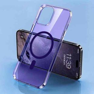 For iPhone 14 Pro Four Corner Clear Magsafe Phone Case(Purple)