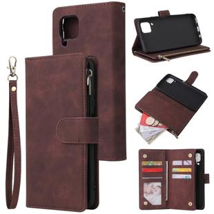 For Huawei P40 Lite Multifunctional Horizontal Flip Leather Case, with Card Slot & Holder & Zipper Wallet & Photo Frame(Coffee)