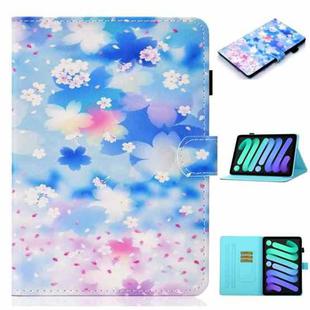 For iPad 10th Gen 10.9 2022 Coloured Drawing Stitching Smart Leather Tablet Case(Petal Shower)