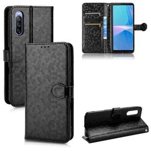 For Sony Xperia 10 III Honeycomb Dot Texture Leather Phone Case(Black)