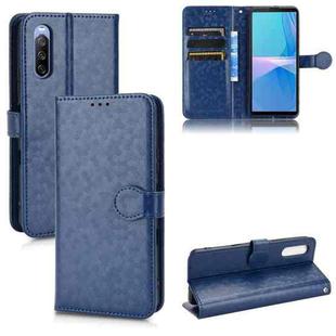 For Sony Xperia 10 III Honeycomb Dot Texture Leather Phone Case(Blue)