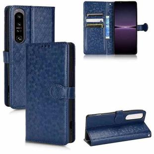 For Sony Xperia 1 IV Honeycomb Dot Texture Leather Phone Case(Blue)