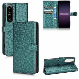 For Sony Xperia 1 IV Honeycomb Dot Texture Leather Phone Case(Green)