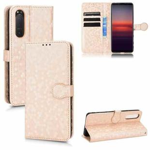 For Sony Xperia 5 II Honeycomb Dot Texture Leather Phone Case(Gold)