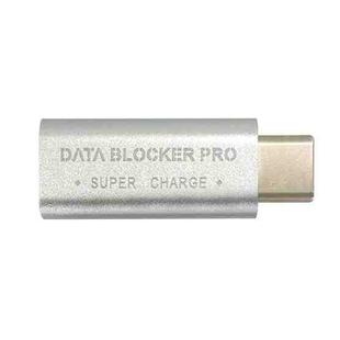 GE07 USB-C / Type-C Data Blocker Fast Charging Connector(Silver)