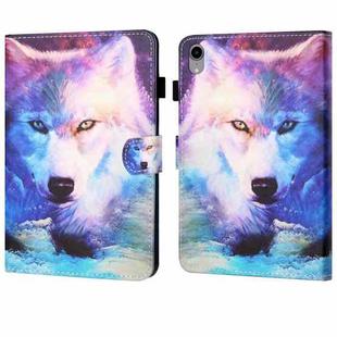 For iPad 10th Gen 10.9 2022 Coloured Drawing Stitching Smart Leather Tablet Case(Wolf)