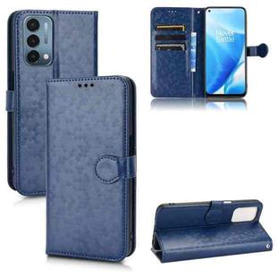 For OnePlus Nord N200 5G Honeycomb Dot Texture Leather Phone Case(Blue)