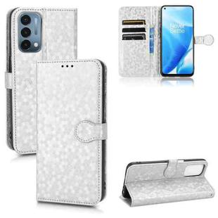 For OnePlus Nord N200 5G Honeycomb Dot Texture Leather Phone Case(Silver)