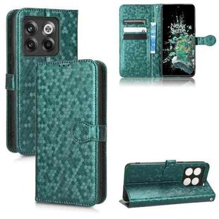 For OnePlus 10T Honeycomb Dot Texture Leather Phone Case(Green)