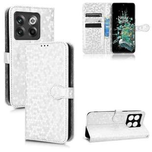 For OnePlus 10T Honeycomb Dot Texture Leather Phone Case(Silver)