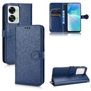 For OnePlus Nord 2T 5G Honeycomb Dot Texture Leather Phone Case(Blue)
