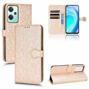 For OnePlus Nord CE 2 5G Honeycomb Dot Texture Leather Phone Case(Gold)