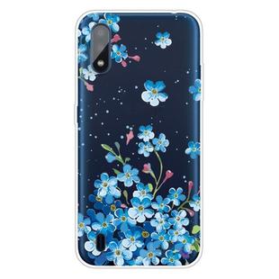 For Galaxy A01 Shockproof Painted Transparent TPU Protective Case(Star Flower)