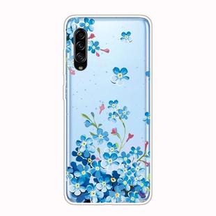 For Galaxy A90 5G Shockproof Painted Transparent TPU Protective Case(Star Flower)
