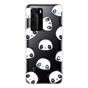 For Huawei P40 Shockproof Painted Transparent TPU Protective Case(Emoji Bear)
