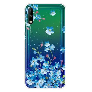 For Huawei P40 Lite E Shockproof Painted Transparent TPU Protective Case(Star Flower)