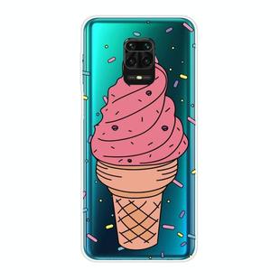 For Xiaomi Redmi Note 9S Shockproof Painted Transparent TPU Protective Case(Ice Cream)